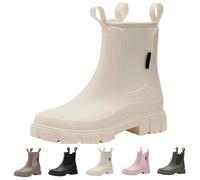 Botas de goma impermeables para mujer y hombre, antideslizantes, transpirables, modernas, de seguridad, para senderismo, planas, botas de jardín, cómodas, botas de goma para hombre, botas de trabajo