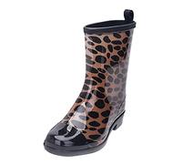 Botas de goma para hombre de media altura, resistentes al agua, monocolor, cómodas, con pies anchos, elásticas, cómodas, antideslizantes, lavables, marrón, 39 EU