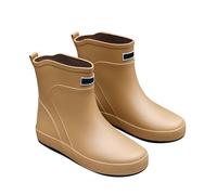 Botas de goma para hombre, extraanchas, exteriores, extraanchas, medias, unisex, para jardinería, agricultura, pesca, chanclas antideslizantes, informales, medias, cortas, cortas, impermeables, caqui