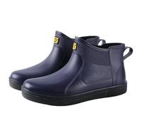 Botas de goma para hombre, medias altas, impermeables, ligeras, suelas gruesas, antideslizantes, resistentes a la abrasión, botines monocromáticos, impermeables, botas de pesca, azul, 39 EU