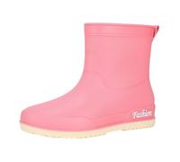 Botas de goma para mujer, botas cortas de verano, antideslizantes, impermeables, botines de lluvia monocolor, suela plana, suela suave, cómodas, botas de lluvia para exteriores, barro para jardín, 35