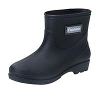Botas de goma para mujer, botas cortas de verano, impermeables, antideslizantes, ligeras, suela gruesa, cómodas, botas de lluvia para pesca al aire libre, barro, jardín, 35-40 eus, Negro , 36 EU