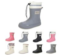 Botas de goma para mujer, botas de lluvia de media pantorrilla alta, impermeables, antideslizantes, para lluvia, planas, botas de pesca, botas de jardín, con cordón ajustable para exteriores, trabajo