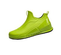 Botas de goma para mujer, caña corta, botas de lluvia para mujer, color amarillo, zapatos de lluvia, suaves, cómodas, antideslizantes, ligeras, cortas, monocolor, zapatos de trabajo, zapatos de jardín