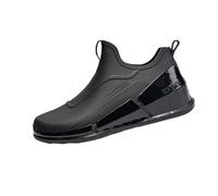 Botas de goma para mujer, caña corta, botas de lluvia para mujer, color amarillo, zapatos de lluvia, suaves, cómodas, antideslizantes, ligeras, cortas, monocolor, zapatos de trabajo, zapatos de jardín