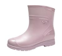 Botas de goma para mujer, cortas, medias altas, impermeables, antideslizantes, botas de lluvia, botas de lluvia, adecuadas para días lluviosos, suelo antideslizante, zapatos de jardín, elegantes
