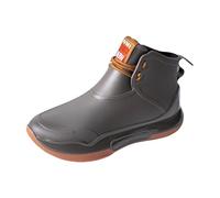 Botas de goma para mujer, de caña corta, para lluvia, para exteriores, antideslizantes, para senderismo, impermeables, cómodas, de pesca, de goma, de cocina, de goma, gris, 38 EU