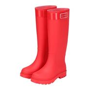 Botas de goma para mujer, de silicona, impermeables, básicas, 04 rojo., 38 EU Estrecho