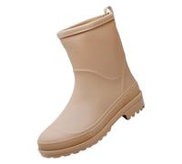 Botas de goma para mujer, forradas, para invierno, botas de lluvia cortas, zapatos de goma, antideslizantes, impermeables, zapatos de lluvia, cómodos, zapatos de cocina, zapatos de jardín, botas de