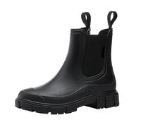 Botas de goma para mujer, impermeables, antideslizantes, de media altura, antideslizantes, resistentes a la abrasión, transpirables, cómodas, para jardín, trabajo al aire libre, botas, Negro , 40 EU
