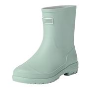 Botas de goma para mujer, medias altas, botas de lluvia, cortas, ligeras, antideslizantes, botas de agua, resistentes, cómodas, resistentes, elásticas, para montar, verde, 37 EU