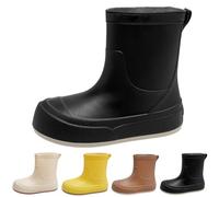 Botas de goma para mujer, medias altas, impermeables, ligeras, zapatos de lluvia ligeros, zapatos de goma de plataforma, resistentes a la abrasión, zapatos de trabajo, botas de pesca antideslizantes
