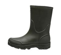 Botas de goma para mujer, medias altas, impermeables, pies anchos, elásticas, botas de jardín, botines de goma, cómodas, resistentes, elásticas, para montar, verde, 39 EU