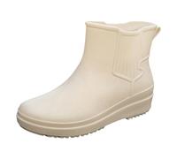 Botas de goma para mujer, medias altas, impermeables, resistentes a la abrasión, antideslizantes, cómodas, ligeras, botas de goma impermeables para días lluviosos, jardín, exteriores, beige, 36 EU