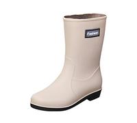 Botas de goma para mujer, medias altas, ligeras, botas de lluvia, zapatos de jardín, impermeables y antideslizantes, botas de pesca, zapatos de trabajo, cálidas, botas de media altura, botas de goma