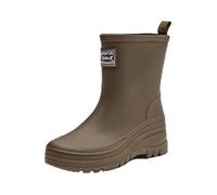 Botas de goma para mujer, medias altas, ligeras, botas de verano para mujer, color beige, zapatos de lluvia, plataforma, zapatos de agua, antideslizantes, impermeables, botas de lluvia modernas