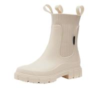 Botas de goma para mujer, medias altas, ligeras, impermeables, cómodas, elásticas, botines Chelsea para lluvia y exteriores, antideslizantes, botas de jardín modernas, resistentes a la abrasión, botas