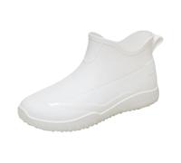 Botas de goma para mujer y hombre, cortadas, impermeables, antideslizantes, para jardín, antideslizantes, para tobillo, botas de goma, botines con plantilla cómoda, zapatos de lluvia para exteriores