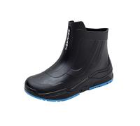 Botas de goma para mujer y hombre, cortadas, impermeables, antideslizantes, para jardín, antideslizantes, para tobillo, botas de goma, botines con plantilla cómoda, zapatos de lluvia para exteriores