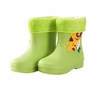 Botas de goma para niña, resistentes a la intemperie, antideslizantes, botas de lluvia para niños y niñas, zapatos impermeables al tobillo para exteriores con suela antideslizante, botas de goma para