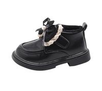 Botas de goma para niños 26 Plus Velvet Warm Short Boots Soft Bottom Non Slip Children's Cotton Shoes Boots Boots Boots Girls, Negro , 25.5 EU