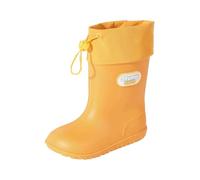 Botas de goma para niños, impermeables, caña media, suela ligera, antideslizantes, para senderismo, camping, botas de lluvia para edades 2 a 11, 03 amarillo, 28 EU