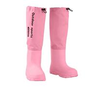 Botas de goma para niños pequeños, niñas, botas de lluvia impermeables con reflectores, botas ligeras antideslizantes para niños para días húmedos, juego al aire libre, Rosa., 33 EU