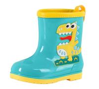 Botas de goma para niños, unisex, antideslizantes, botas de lluvia para niños, transpirables, ligeras, botas de goma para niñas, 33 cortas, botas de lluvia de media altura, impermeables, 5 verde., 36