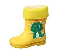 Botas de goma para niños y tobillos, botas de goma impermeables para niños, ligeras, resistentes a la intemperie, antideslizantes, con suela antideslizante, zapatos de lluvia para niños y niñas