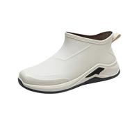 Botas de hombre con plataforma de tacón para hombre y lluvia botas de agua zapatos Top goma zapatos casuales moda al aire libre trabajo pesca coche lavado cocina antideslizante Overshoes Rain zapatos