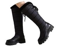 Botas de invierno 2026 con forro de piel sintética, media altura con tacón oblicuo, ideal para actividades al aire libre, ocio, comodidad, calor, suela antideslizante, resistente, ligera, flexible