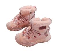 Botas de invierno cálidas para niños - Zapatos gruesos y cómodos para niñas y niños, perfectos para días nevados al aire libre, Rosa., 33 EU