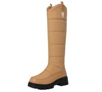 Botas de invierno con plataforma hasta la rodilla, aisladas, con forro cálido, para exteriores, para clima frío, caqui, 39 EU