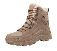 Botas de invierno de felpa para hombre, zapatos altos cómodos para actividades al aire libre, modelos de campo de estilo medio alto, perfectos para entrenamiento de fuerzas especiales y uso diario