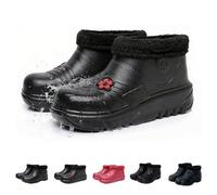 Botas de invierno impermeables para mujer y hombre, botas térmicas de goma, botines de invierno, cálidos, antideslizantes, botas de invierno para exteriores, ligeras, medias botas de nieve, botas de