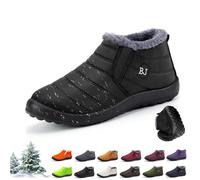 Botas de Invierno Mujer y Hombre - Botas Nieve Ortopédicas Forro Cálido, Impermeables y Antideslizantes, Calzado Invierno Cómodo Forro Peluche, Zapato Descalzo Invierno para Exterior(negro,41 EU)