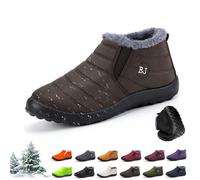 Botas de Invierno Mujer y Hombre - Botas Nieve Ortopédicas Forro Cálido, Impermeables y Antideslizantes, Calzado Invierno Cómodo Forro Peluche, Zapato Descalzo Invierno para Exterior(marrón,41 EU)