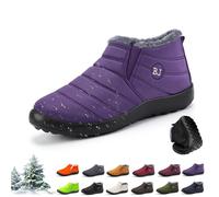 Botas de Invierno Mujer y Hombre - Botas Nieve Ortopédicas Forro Cálido, Impermeables y Antideslizantes, Calzado Invierno Cómodo Forro Peluche, Zapato Descalzo Invierno para Exterior(Purple,41 EU)