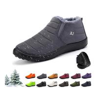 Botas de Invierno Mujer y Hombre - Botas Nieve Ortopédicas Forro Cálido, Impermeables y Antideslizantes, Calzado Invierno Cómodo Forro Peluche, Zapato Descalzo Invierno para Exterior(gris,41 EU)