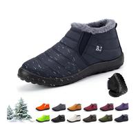 Botas de Invierno Mujer y Hombre - Botas Nieve Ortopédicas Forro Cálido, Impermeables y Antideslizantes, Calzado Invierno Cómodo Forro Peluche, Zapato Descalzo Invierno para Exterior(azul,41 EU)