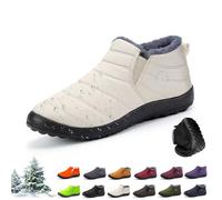 Botas de Invierno Mujer y Hombre - Botas Nieve Ortopédicas Forro Cálido, Impermeables y Antideslizantes, Calzado Invierno Cómodo Forro Peluche, Zapato Descalzo Invierno para Exterior(Bianco,41 EU)