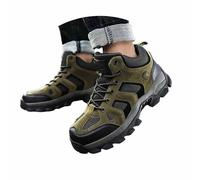 Botas de Invierno para Hombre, Botas de Nieve con Cordones, Botas térmicas con Forro de Piel, Suela Gruesa y Suave, Zapatos de Invierno de Forro Polar, Antideslizantes, para Escalada al Aire Libre