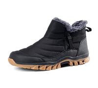 Botas de invierno para hombre con cremallera lateral, forro polar suave para días fríos, Negro , 41 EU