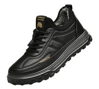 Botas de invierno para hombre con suela suave para un calor de moda, agarre antideslizante, Negro , 43 EU