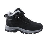 Botas de invierno para hombre, forradas, impermeables, cálidas, ergonómicas, antideslizantes, de caña corta, con cuña, punta redonda, botas de entretiempo, unisex, Negro , 44 EU