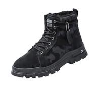 Botas de invierno para hombre, forradas, para uso diario, de caza, botas de | Botas de tobillo para hombre, invierno, tiempo libre, para exteriores, camping, invierno, tallas 39-46