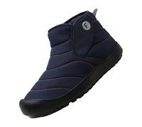 Botas de invierno para hombre, impermeables, con forro cálido, antideslizantes, impermeables, para el tiempo libre, camping, azul oscuro, 41 EU