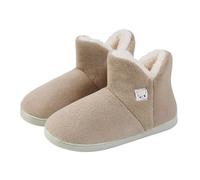 Botas de Invierno para Mujer Antideslizantes con Aislamiento Térmico Cálidas y Confortables para Días Fríos (Beige, 45)