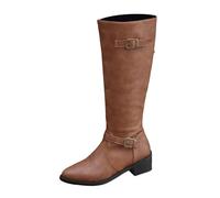 Botas de invierno para mujer Bota Estilo Cowboy con Tacón Cubano Tacon bajo, comodas y Elegantes altas hasta la rodilla Deporte Trekking Aire Libre Zapatos actividades al