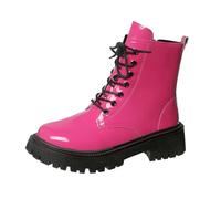 Botas de invierno para mujer Cálido Botines Nieve Caña Ancha Biker Montar A Caballo aislamiento térmico Tacón Bajo y Punta Fina Cierre Lateral Cremallera Ideal Otono